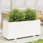 Planter 110x40x49.5 cm solid pine white