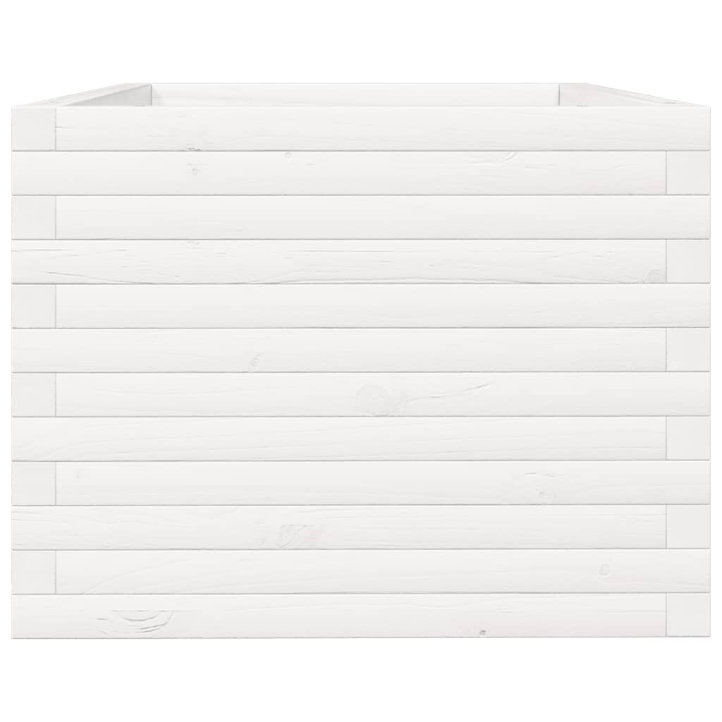 Plantenbak 90x60x49,5 cm massief grenenhout wit