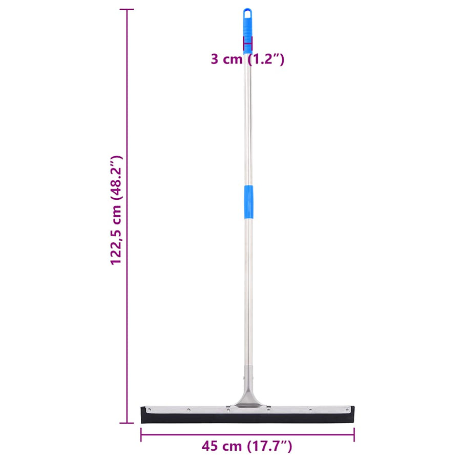 Vloerwisser 45,5X121 Cm Staal En Rubber 45 x 122.5 cm
