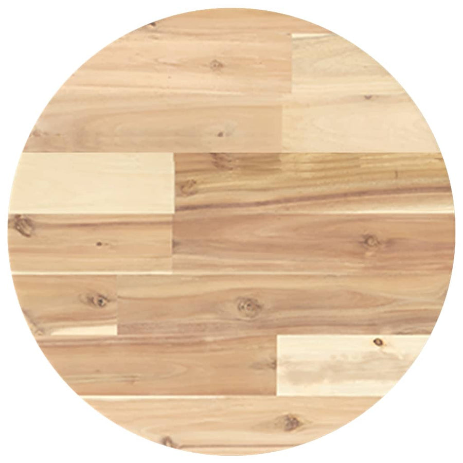 Tafelblad Rond Massief Acaciahout Ø 40 x 2 cm Naturel (onafgewerkt)
