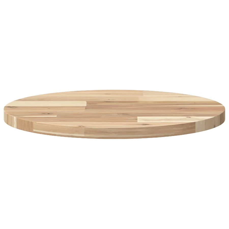 Tafelblad Rond Massief Acaciahout Ø 40 x 2 cm Naturel (onafgewerkt)