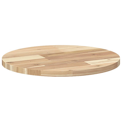 Tafelblad Rond Massief Acaciahout Ø 40 x 2 cm Naturel (onafgewerkt)