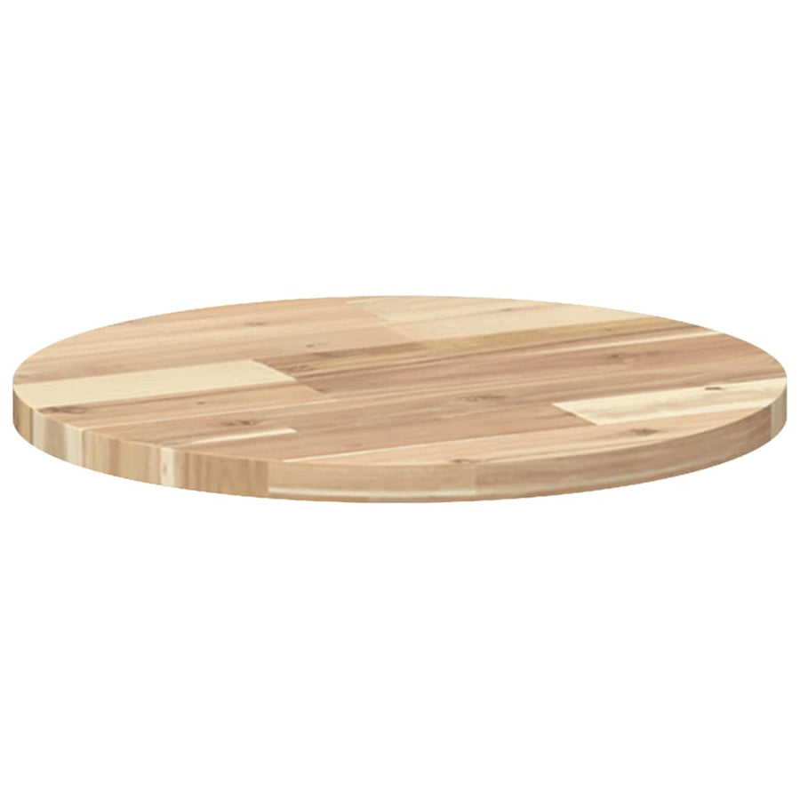 Tafelblad Rond Massief Acaciahout Ø 40 x 2 cm Naturel (onafgewerkt)