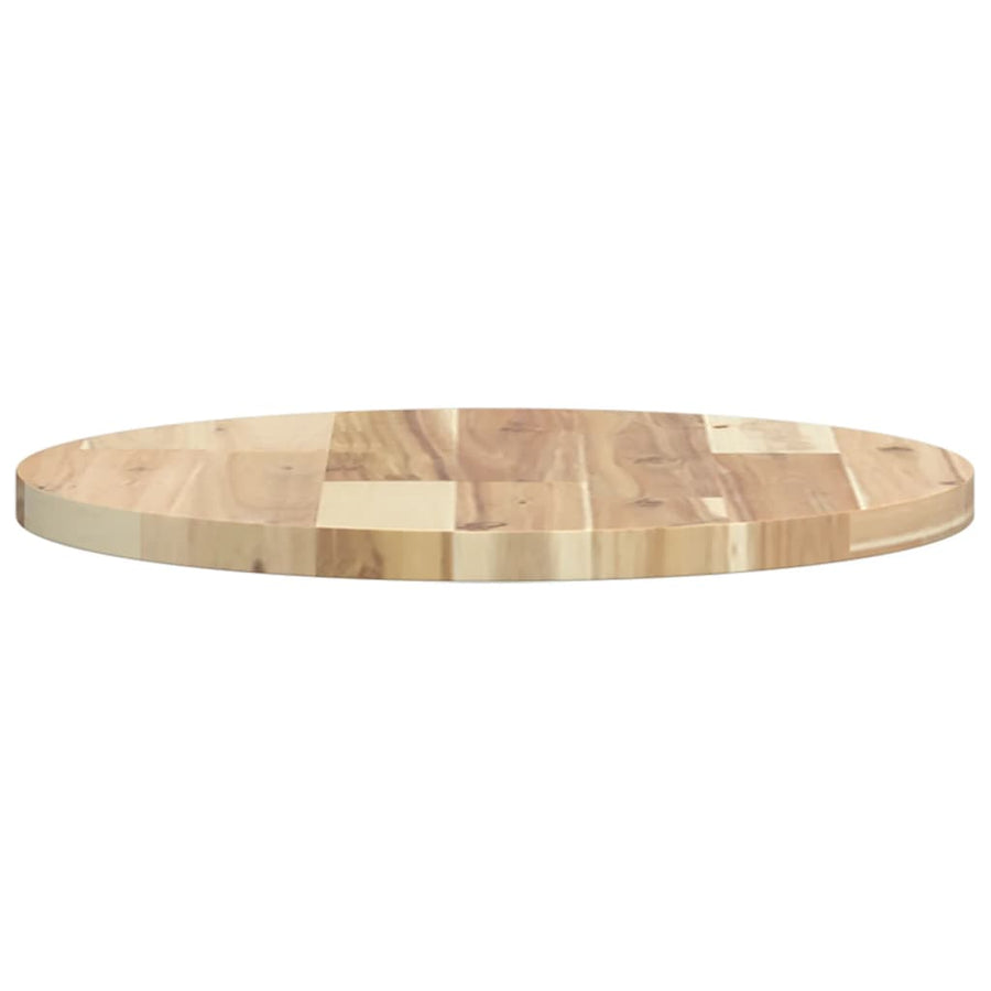 Tafelblad Rond Massief Acaciahout Ø 40 x 2 cm Naturel (onafgewerkt)