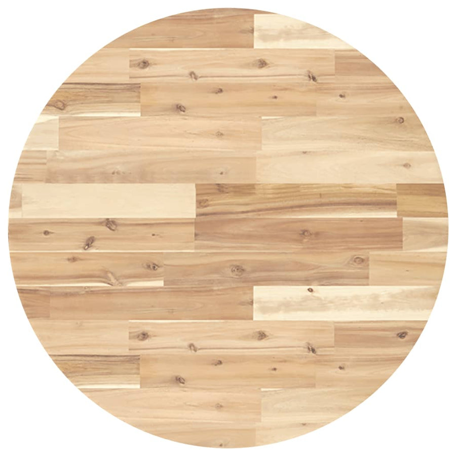 Tafelblad Rond Ø 50X2 Cm Massief Acaciahout Ø 70 x 2 cm Naturel (onafgewerkt)