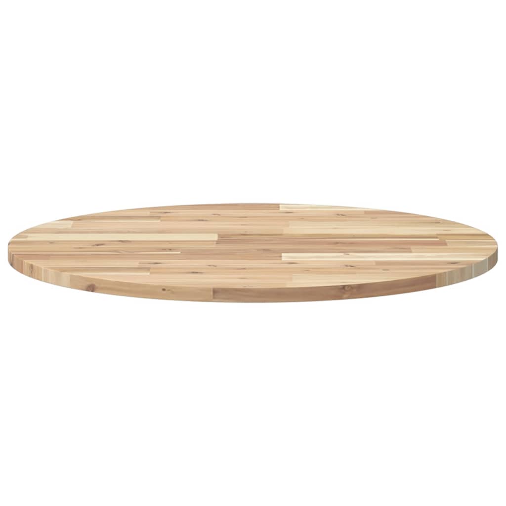 Tafelblad Rond Ø 50X2 Cm Massief Acaciahout Ø 70 x 2 cm Naturel (onafgewerkt)
