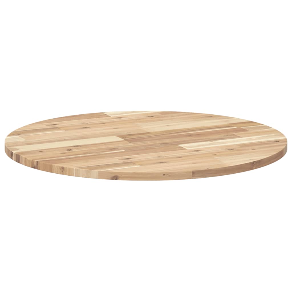 Tafelblad Rond Ø 50X2 Cm Massief Acaciahout Ø 70 x 2 cm Naturel (onafgewerkt)