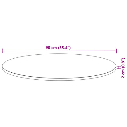 Tafelblad rond Ø 90x2 cm massief acaciahout