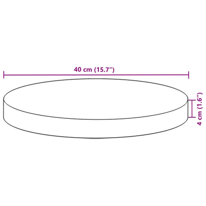 Tafelblad rond Ø 40x4 cm massief acaciahout