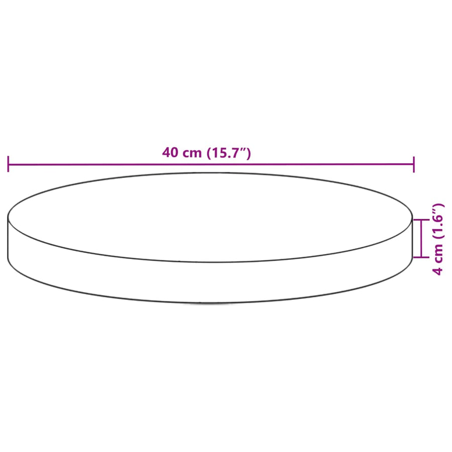 Tafelblad rond Ø 40x4 cm massief acaciahout