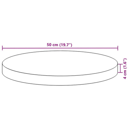Tafelblad rond Ø 50x4 cm massief acaciahout