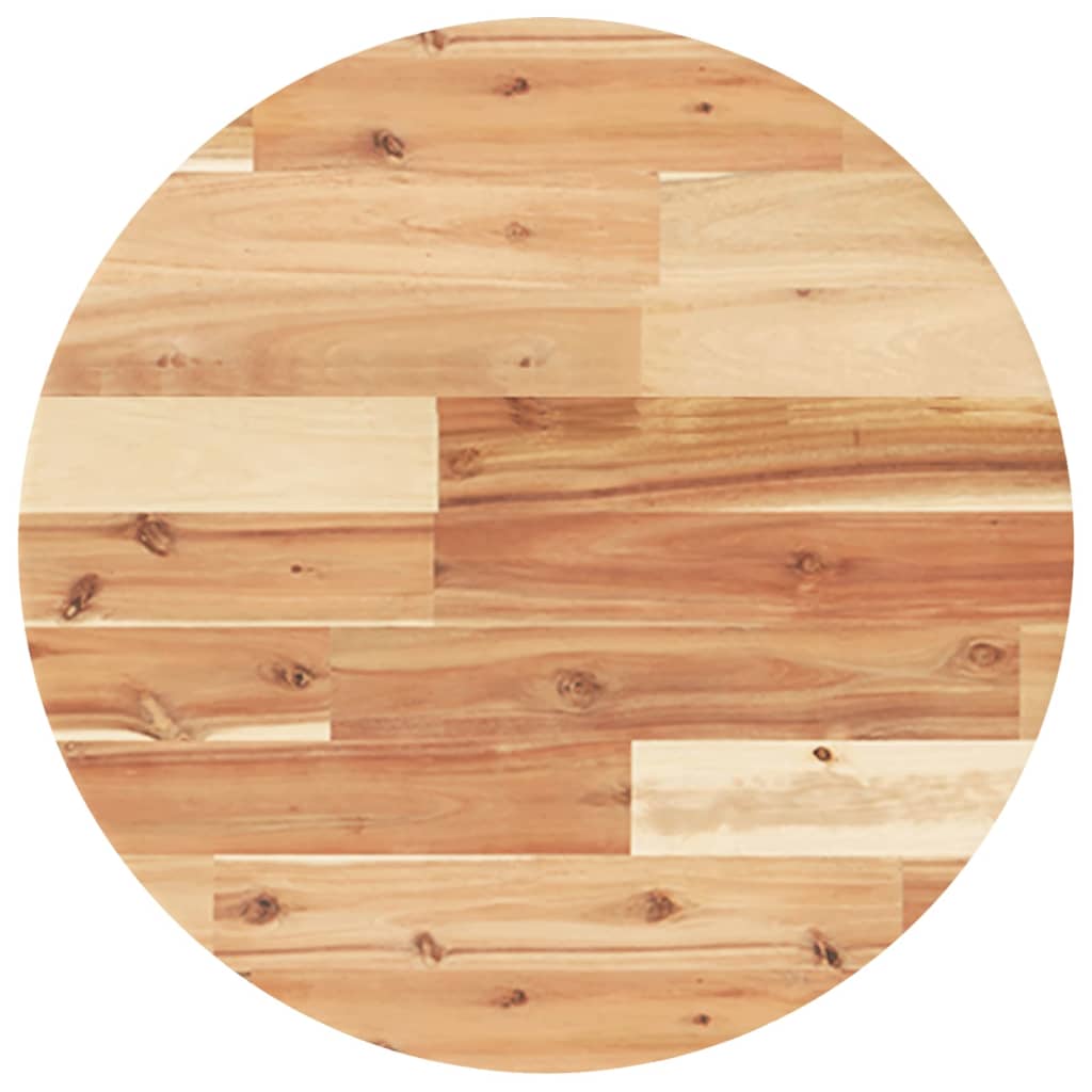 Tafelblad Rond Massief Acaciahout Ø 50 x 2 cm Olie-afwerking