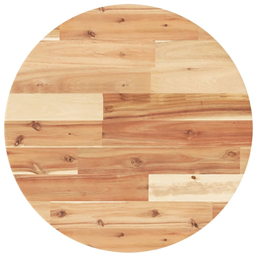 Tafelblad Rond Massief Acaciahout Ø 50 x 2 cm Olie-afwerking