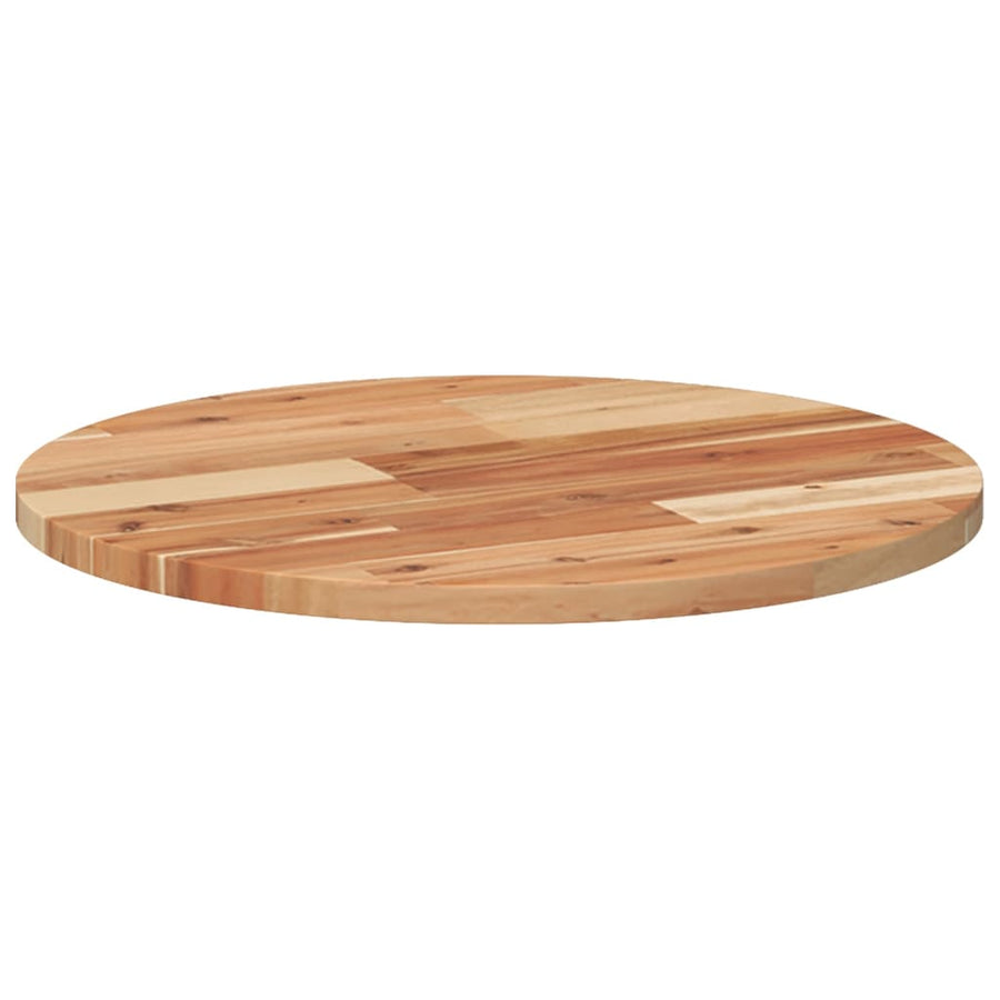 Tafelblad Rond Massief Acaciahout Ø 50 x 2 cm Olie-afwerking