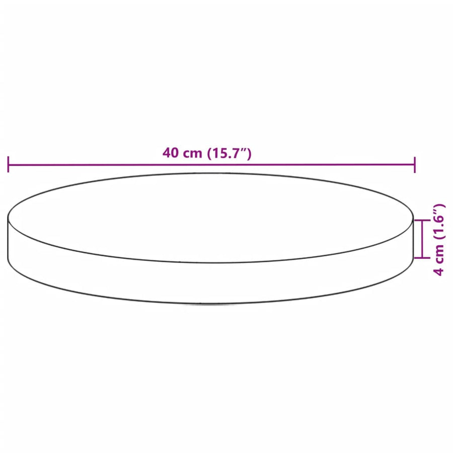 Tafelblad rond Ø 40x4 cm massief acaciahout
