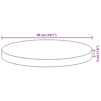 Tafelblad rond Ø 50x4 cm massief acaciahout
