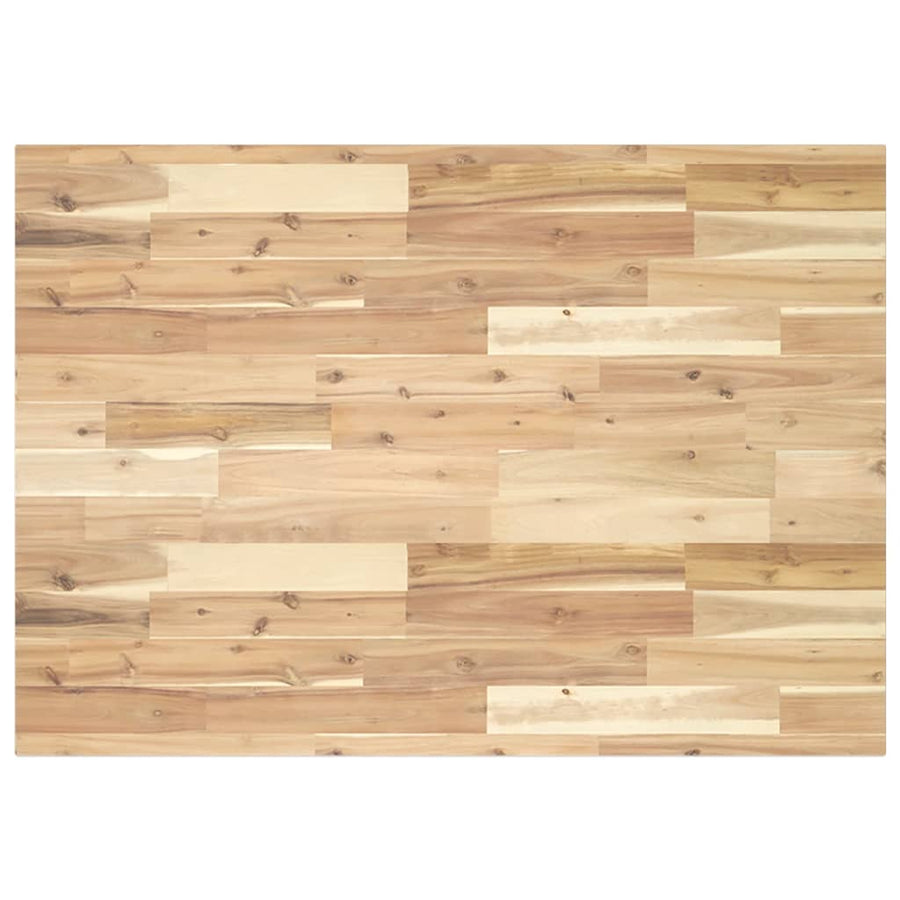 Tafelblad Rechthoekig Massief Acaciahout 80 x 70 x 2 cm Naturel (onafgewerkt)