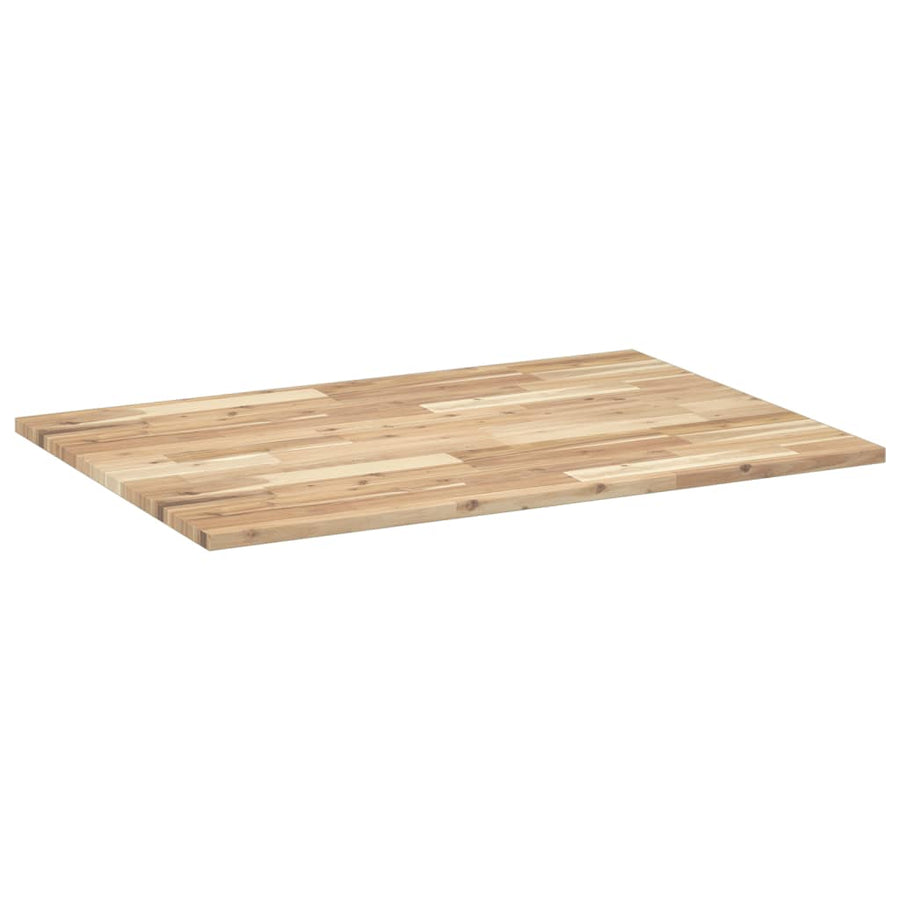 Tafelblad Rechthoekig Massief Acaciahout 80 x 70 x 2 cm Naturel (onafgewerkt)
