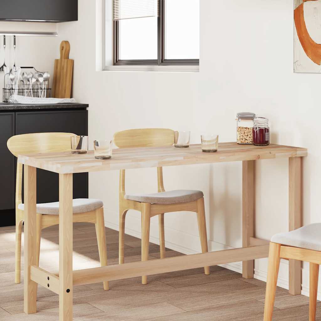 Tafelblad rechthoekig 140x50x4 cm massief acaciahout