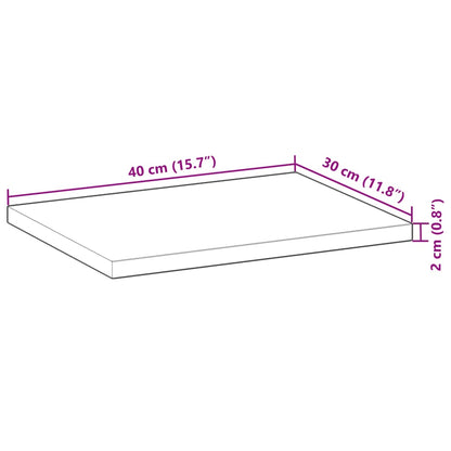 Tafelblad Rechthoekig Massief Acaciahout 40 x 30 x 2 cm