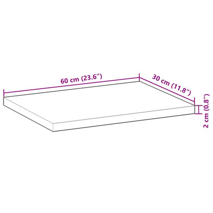 Tafelblad Rechthoekig Massief Acaciahout 60 x 30 x 2 cm