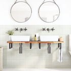 Rectangular tabletop 160x40x4 cm solid acacia wood