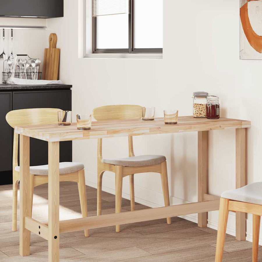 Tafelblad rechthoekig 140x60x4 cm massief acaciahout