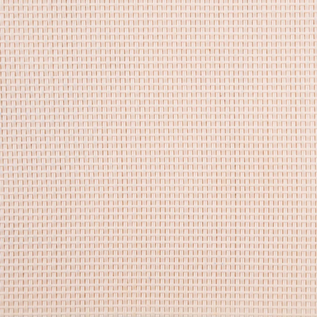 Ligbed massief acaciahout en textileen crèmekleurig