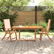 Tuinstoelen inklapbaar 2 st massief acaciahout crème