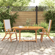 Tuinstoelen inklapbaar 2 st massief acaciahout textileen grijs