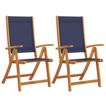 Tuinstoelen inklapbaar 2 st massief acaciahout en textileen