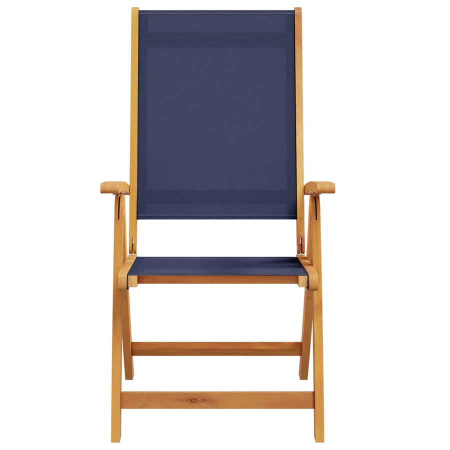 Tuinstoelen inklapbaar 2 st massief acaciahout en textileen