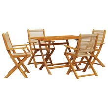5-Delige Tuinset Polypropeen En Massief Hout Beige