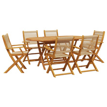 7-Delige Tuinset Polypropeen En Massief Hout Beige