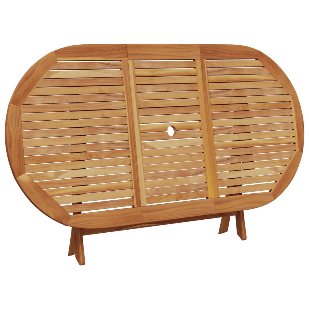 7-delige Tuinset massief hout en stof taupe