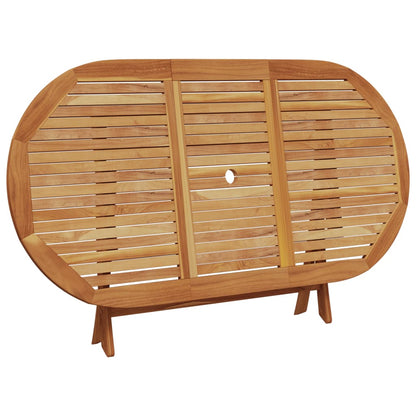 7-delige Tuinset massief hout en stof taupe