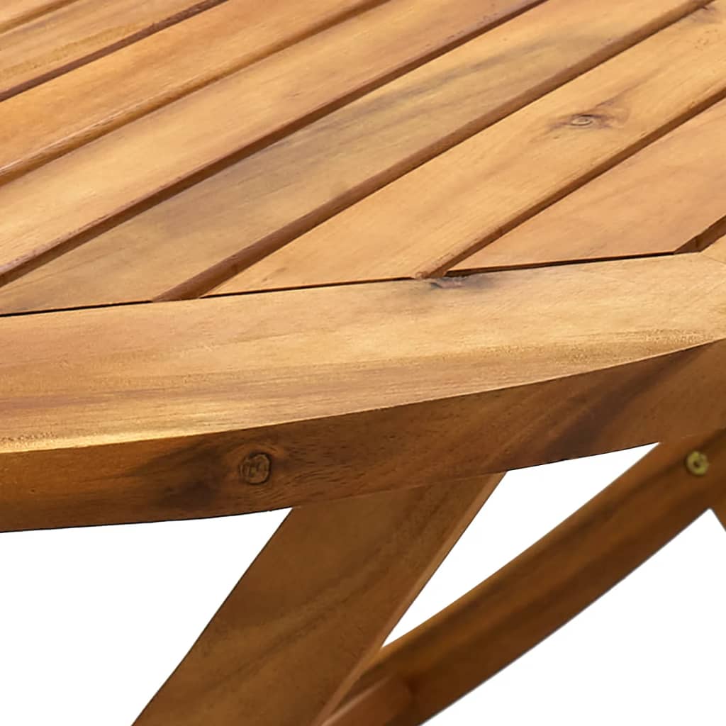 7-delige Tuinset massief hout en stof taupe