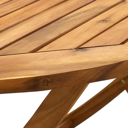 7-delige Tuinset massief hout en stof taupe