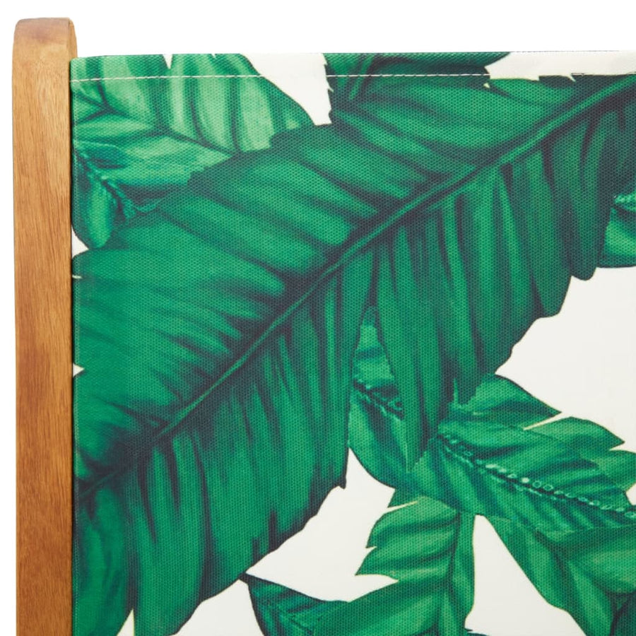 7-Delige Tuinset Stof En Massief Hout Bladpatroon