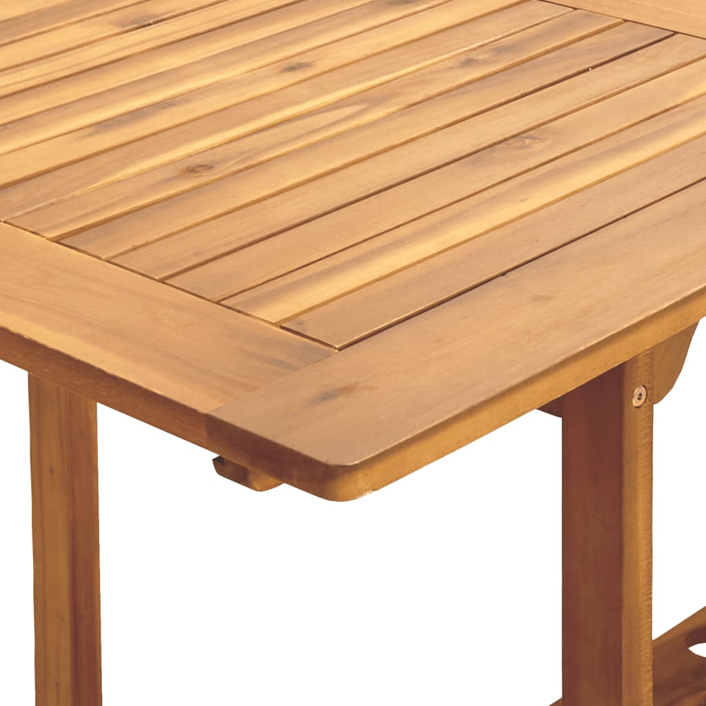 7-delige Tuinset polypropeen en massief hout beige