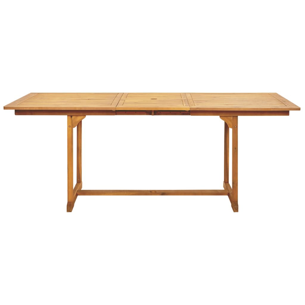 7-Delige Tuinset Stof En Massief Hout Bladpatroon