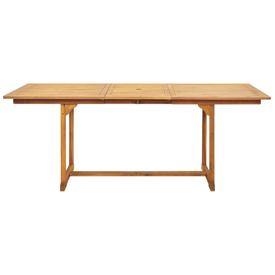 7-Delige Tuinset Stof En Massief Hout Bladpatroon