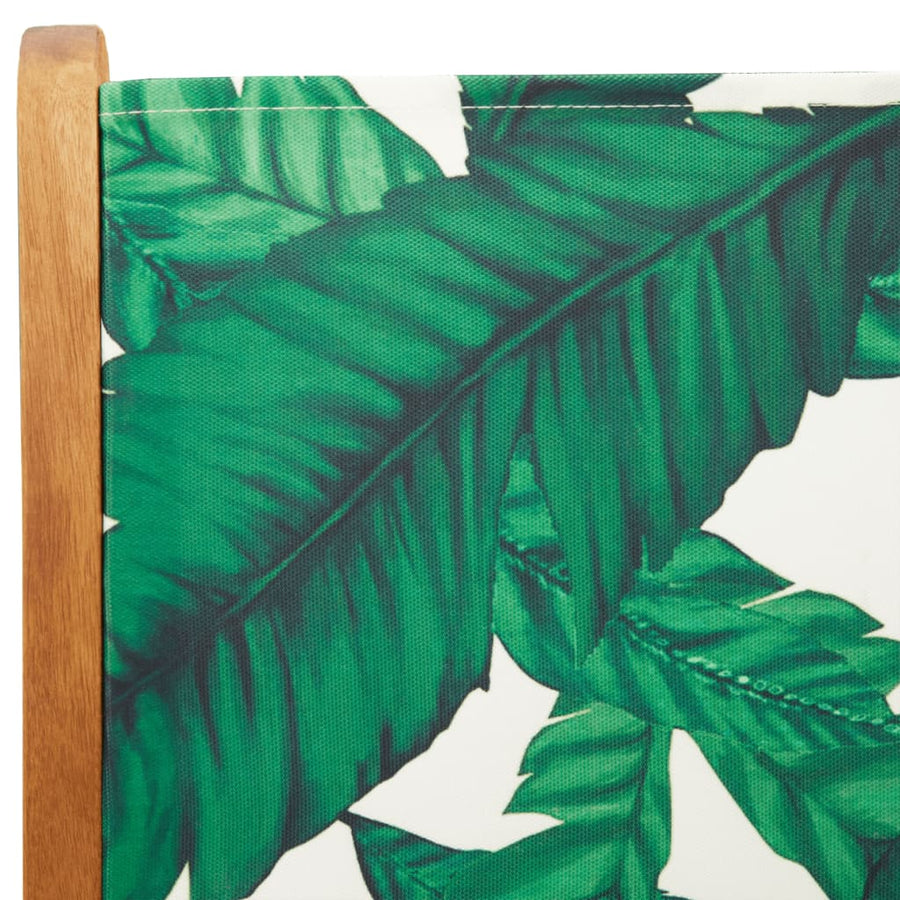 7-Delige Tuinset Stof En Massief Hout Bladpatroon