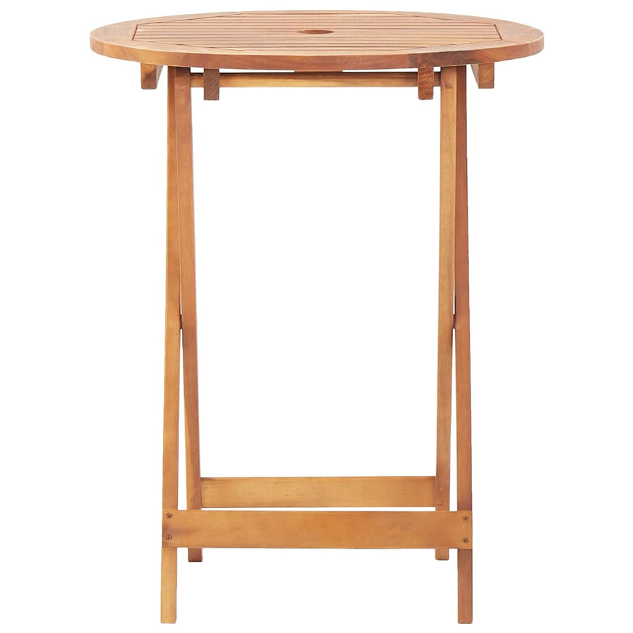 3-delige Bistroset polypropeen en massief hout grijs