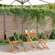 Bistroset 3-delig polypropeen massief hout grijs