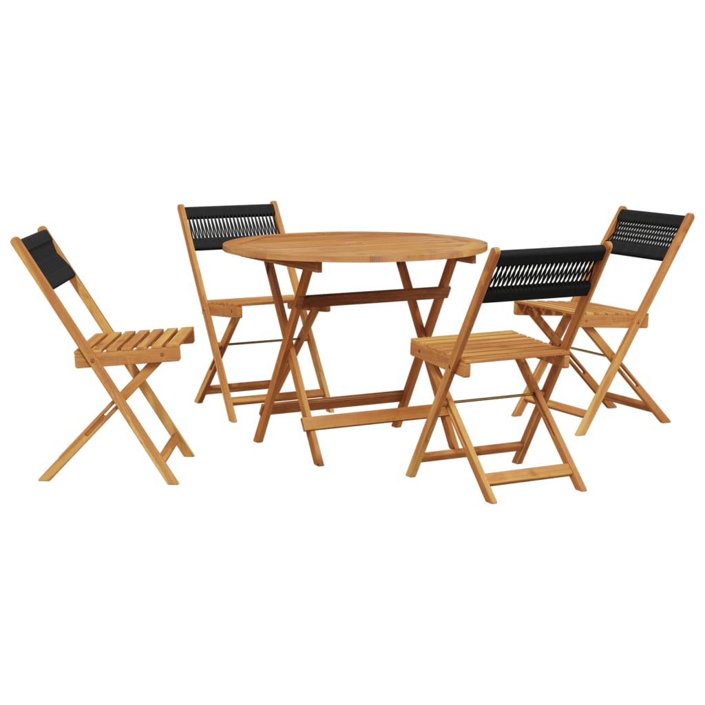 5-Delige Tuinset Polypropeen En Massief Hout 90 x 75 cm