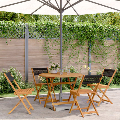5-Delige Tuinset Polypropeen En Massief Hout 90 x 75 cm