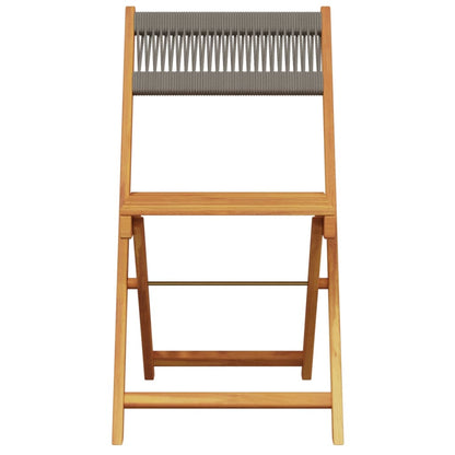 5-Delige Tuinset Polypropeen En Massief Hout 90 x 75 cm