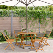 Tuinset 5-delig polypropeen massief hout 90x75 cm
