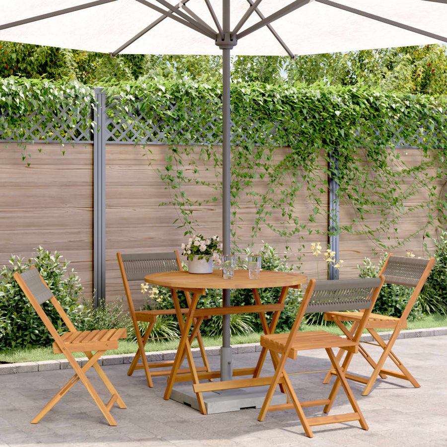 5-Delige Tuinset Polypropeen En Massief Hout 90 x 75 cm